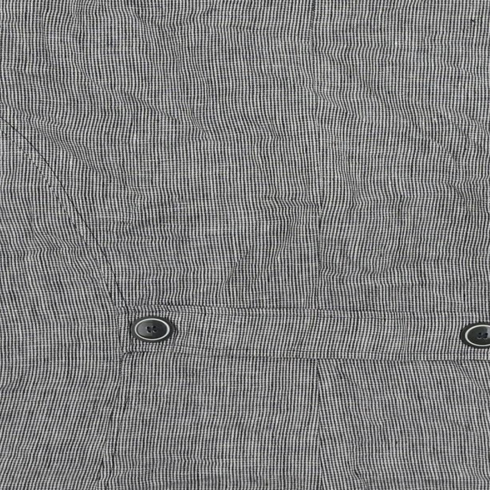 Alex & Co. Womens Grey Geometric Jacket Blazer Size 16 Button