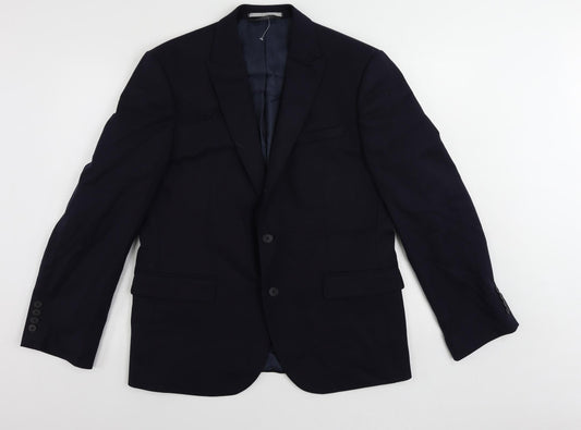 Mens UK Size 42 Marks and Spencer Regular Blue Suit Jacket