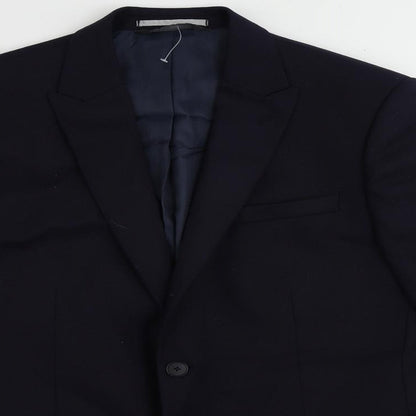 Mens UK Size 42 Marks and Spencer Regular Blue Suit Jacket
