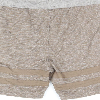 Intense Mens Brown Cotton Sweat Shorts Size S L6 in Regular Drawstring
