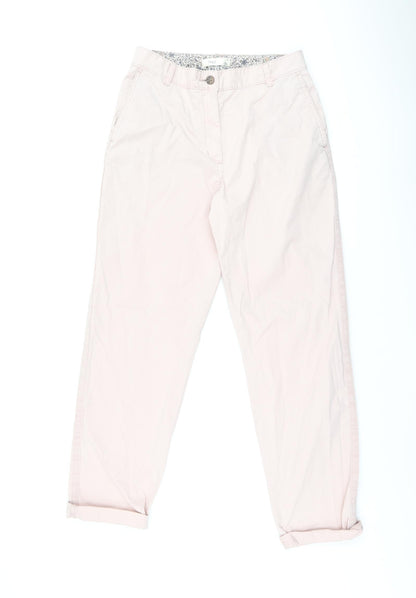 Womens UK Size 8 Marks and Spencer Regular Fit Chino Pink Trousers