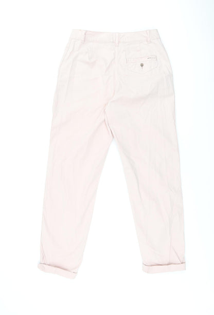 Womens UK Size 8 Marks and Spencer Regular Fit Chino Pink Trousers