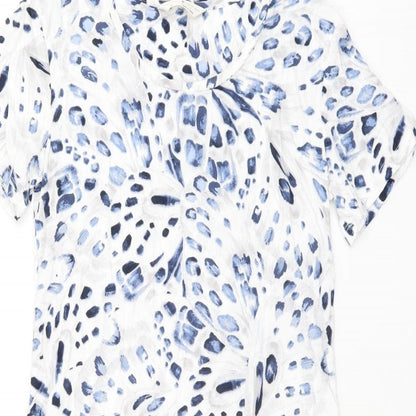 Marks and Spencer Womens White Geometric Cotton Top Dress Size XS