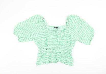 Womens UK Size 14 Marks and Spencer Green Basic Blouse