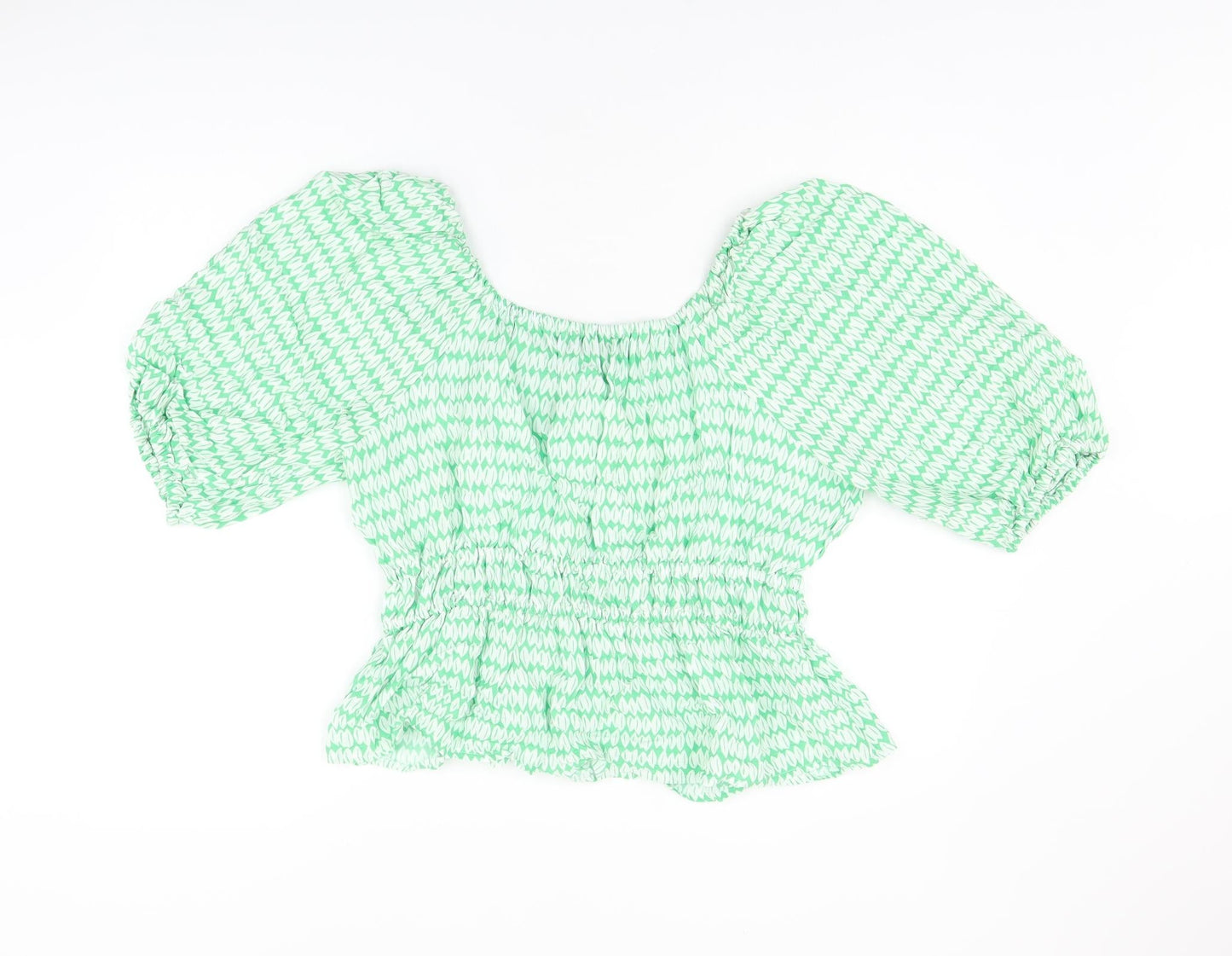 Womens UK Size 14 Marks and Spencer Green Basic Blouse