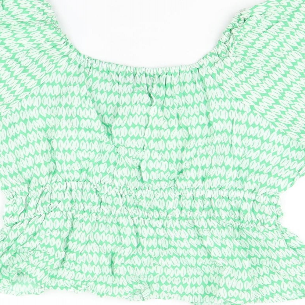 Womens UK Size 14 Marks and Spencer Green Basic Blouse