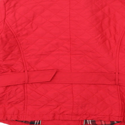 Womens UK Size 14 Rossetti Red Quilted Coat