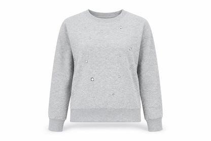 Womens UK Size S Boohoo Grey Pullover Sweatshirt
