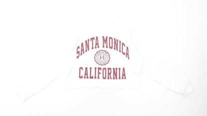 Hollister Womens White Cotton Pullover Sweatshirt Size XS Pullover