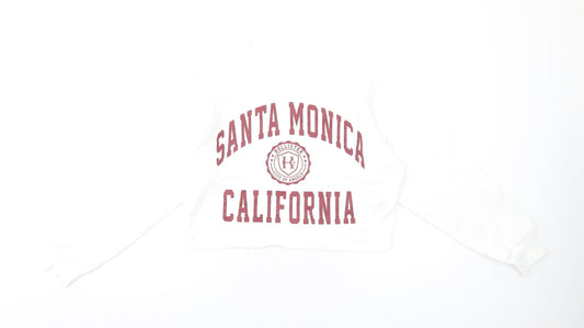Hollister Womens White Cotton Pullover Sweatshirt Size XS Pullover