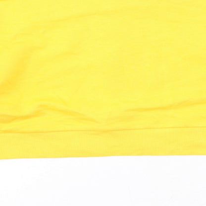 Bershka Womens Yellow Cotton Pullover Sweatshirt Size XS Pullover