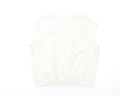H&M Womens Ivory Cotton Pullover Sweatshirt Size S Pullover