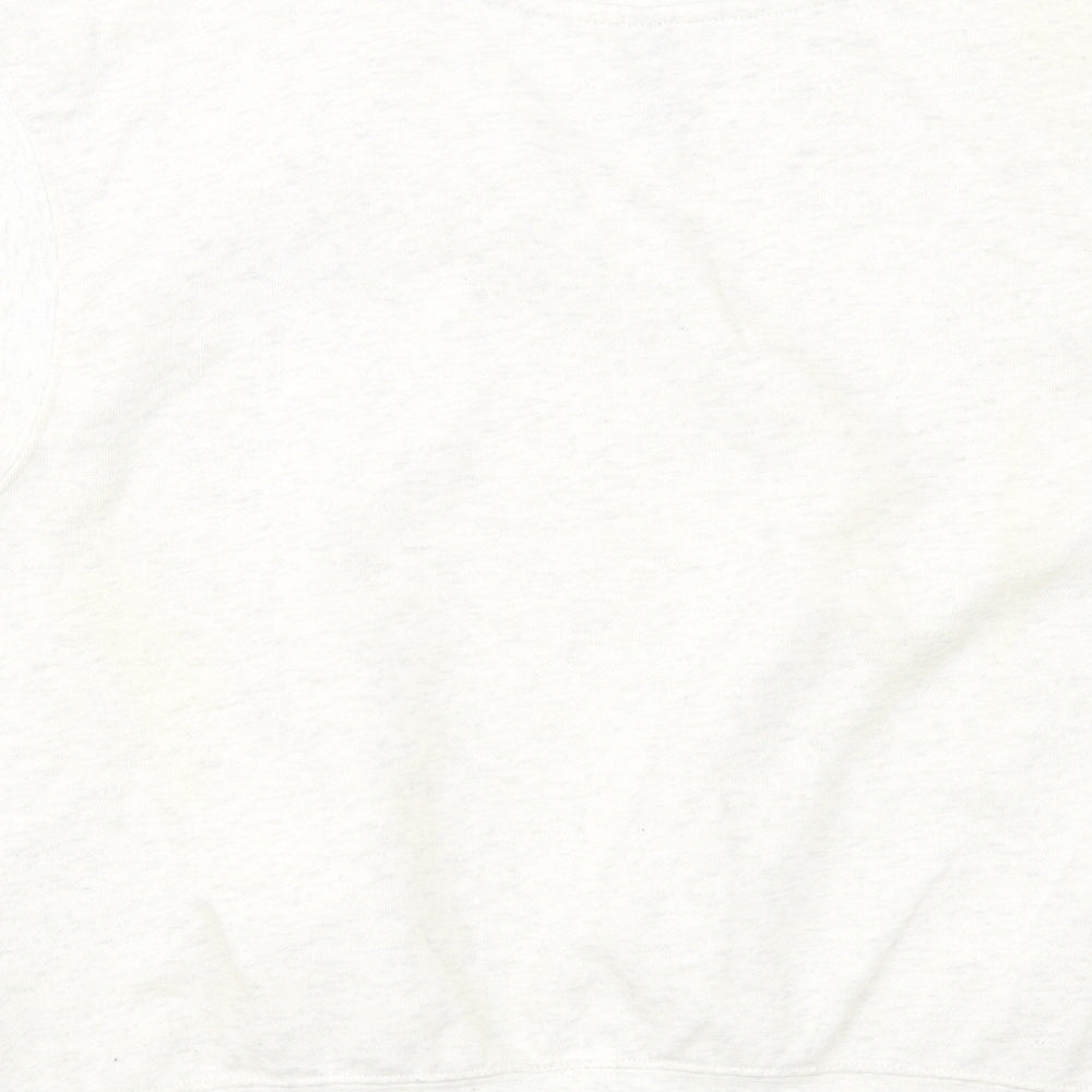 H&M Womens Ivory Cotton Pullover Sweatshirt Size S Pullover