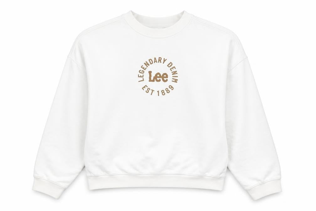 Womens UK Size S Lee Cooper White Pullover Sweatshirt