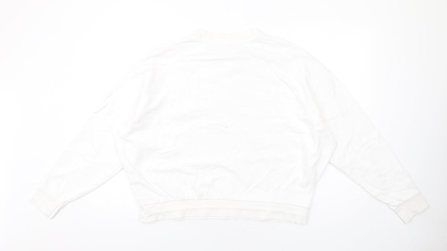 Womens UK Size S Lee Cooper White Pullover Sweatshirt