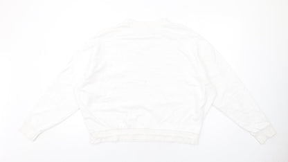 Womens UK Size S Lee Cooper White Pullover Sweatshirt
