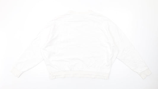 Womens UK Size S Lee Cooper White Pullover Sweatshirt
