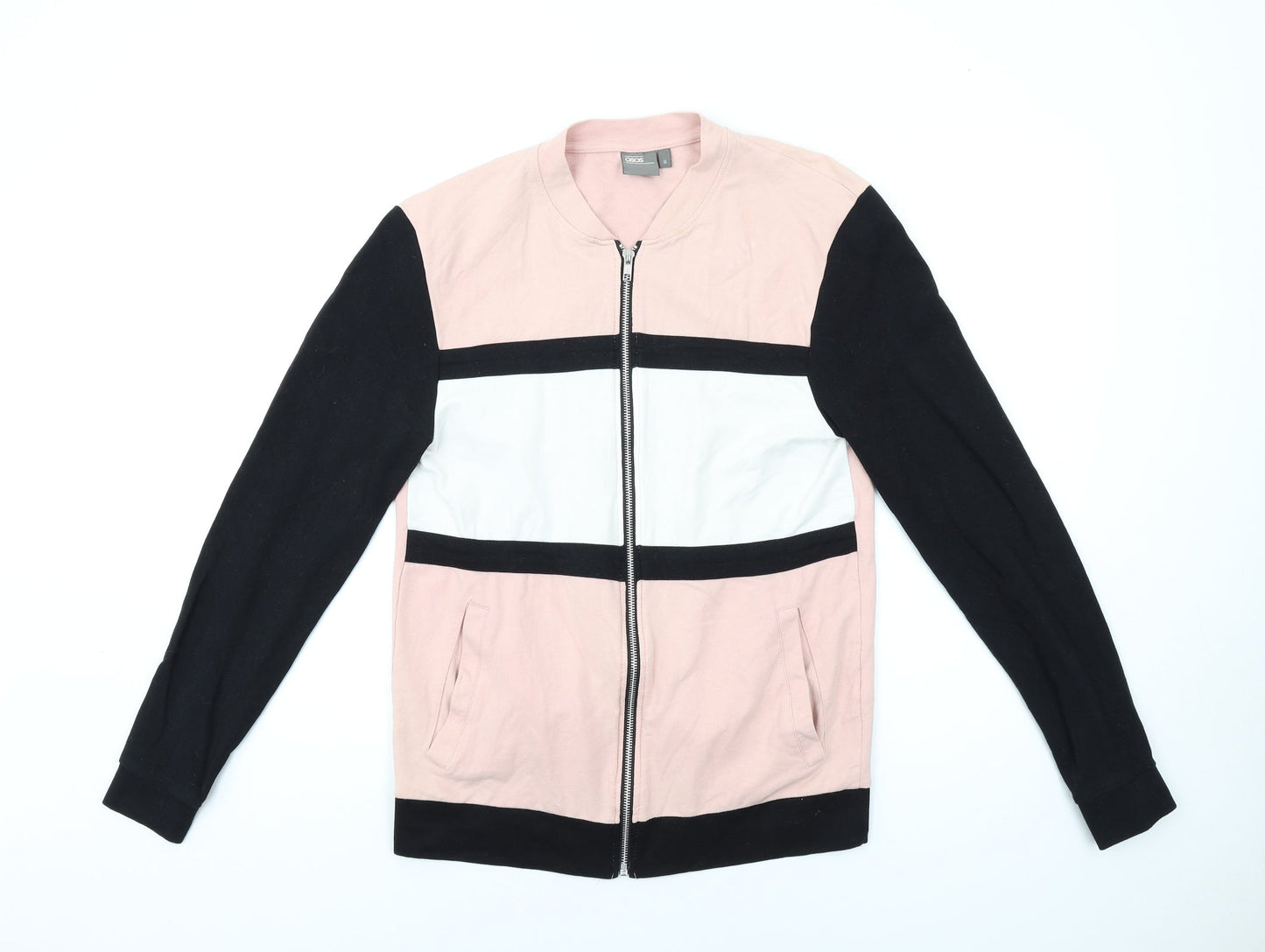 Mens UK Size M ASOS Pink Full Zip Sweatshirt