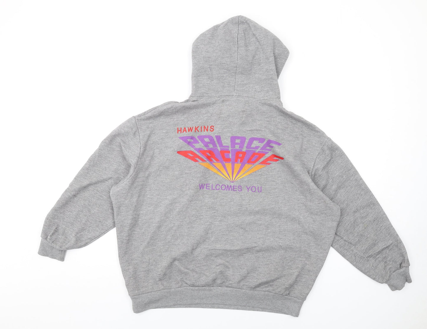 Womens UK Size S Pull&Bear Grey Pullover Hoodie