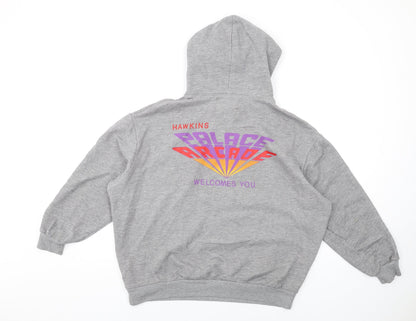 Womens UK Size S Pull&Bear Grey Pullover Hoodie