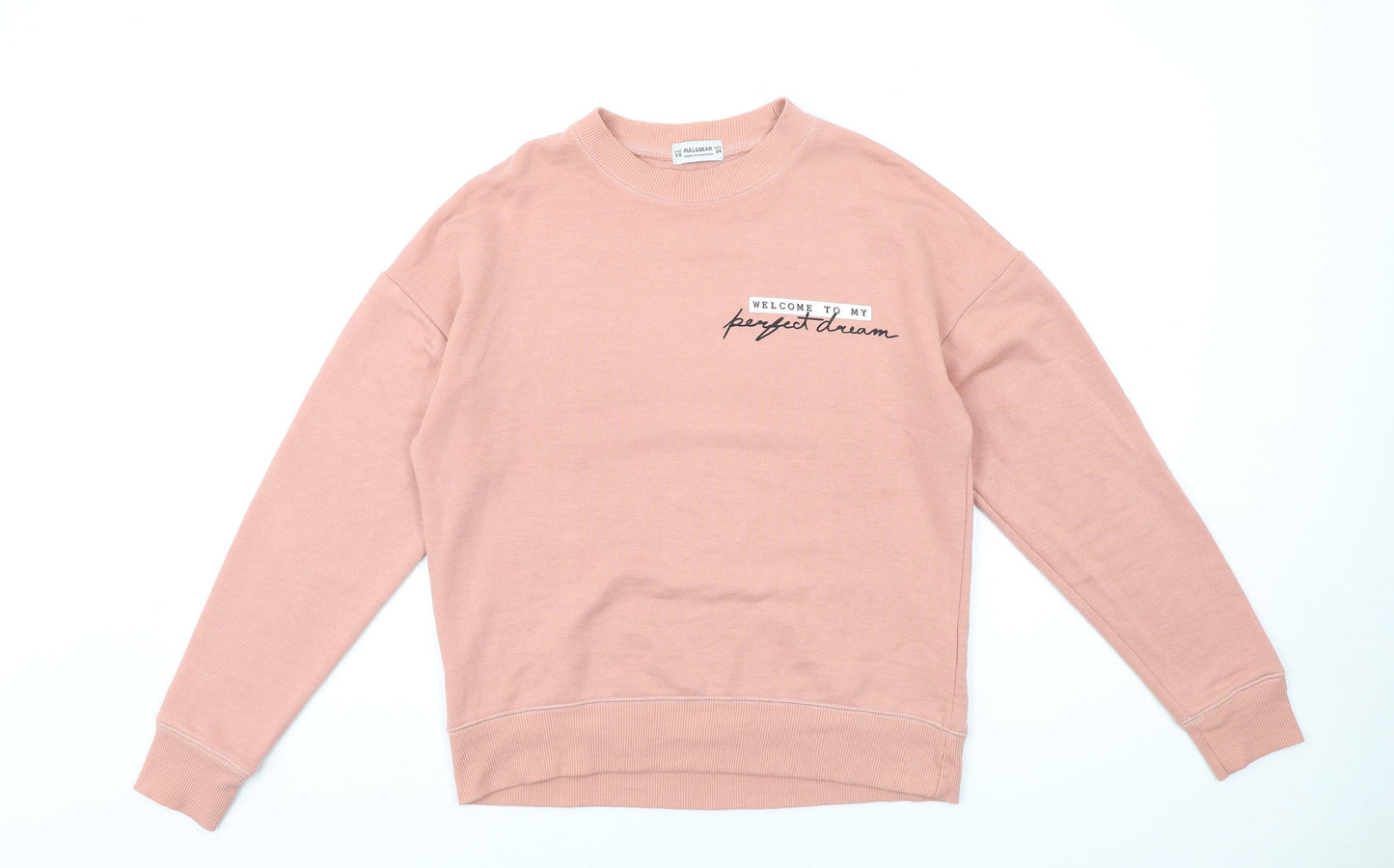 Womens UK Size XS Pull&Bear Pink Pullover Sweatshirt