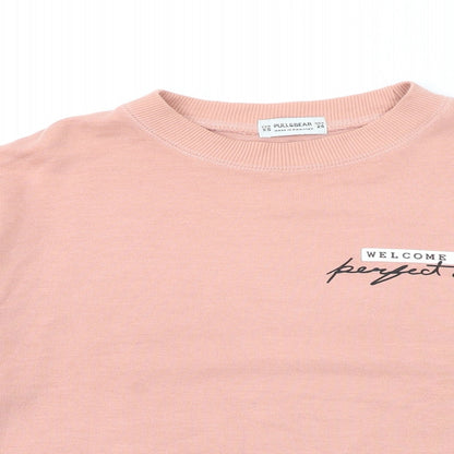 Womens UK Size XS Pull&Bear Pink Pullover Sweatshirt