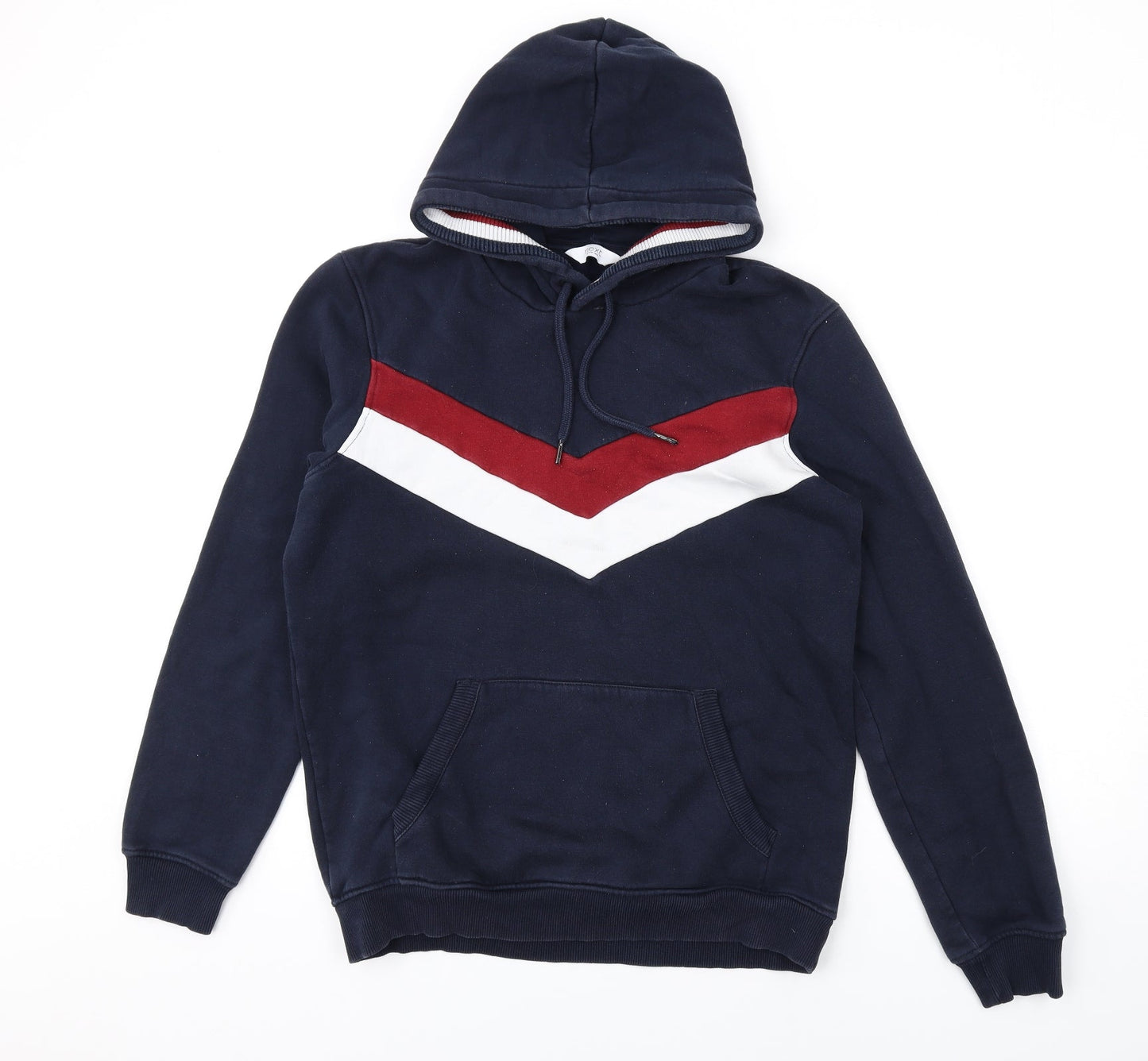 Mens UK Size M NEXT Blue Pullover Hoodie