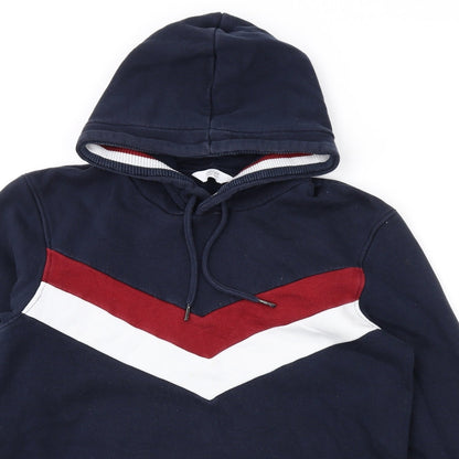 Mens UK Size M NEXT Blue Pullover Hoodie