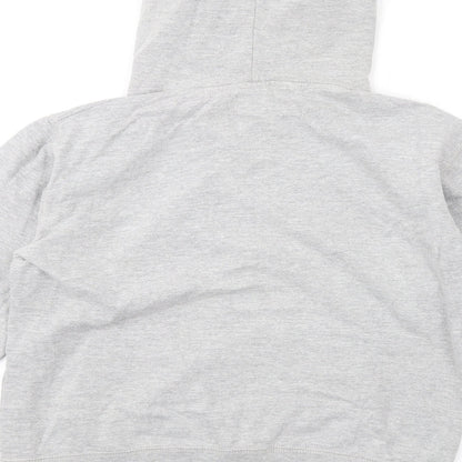 Random Boys Grey Polyester Pullover Hoodie Size 14-15 Years Pullover