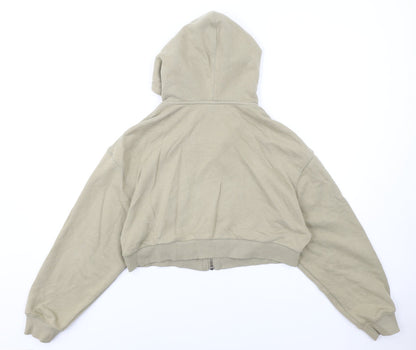 Future Gravity Key Womens Beige Cotton Full Zip Hoodie Size M Zip