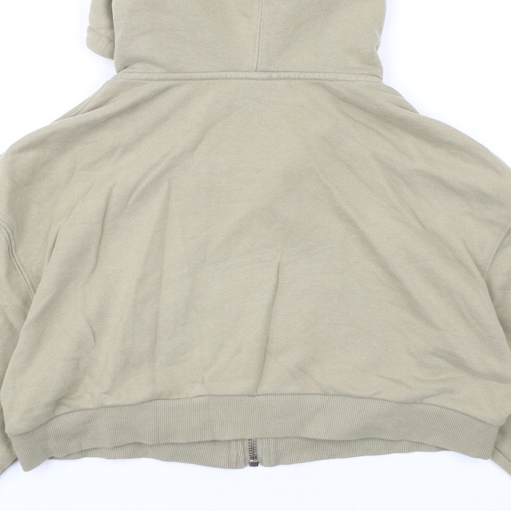 Future Gravity Key Womens Beige Cotton Full Zip Hoodie Size M Zip