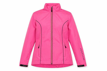 Womens UK Size S Green Lamb Pink Rain Coat