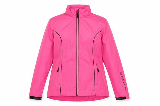 Womens UK Size S Green Lamb Pink Rain Coat
