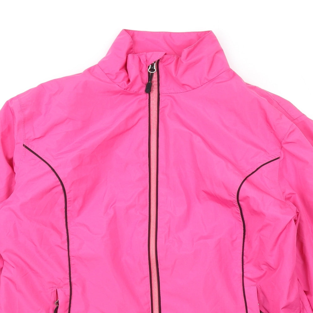 Womens UK Size S Green Lamb Pink Rain Coat