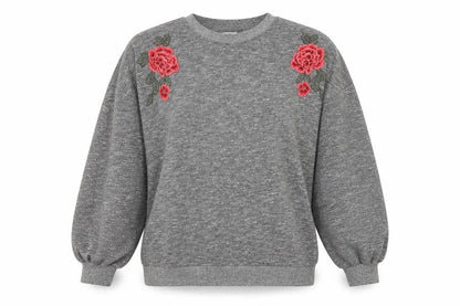 Womens UK Size S Pull&Bear Grey Pullover Sweatshirt