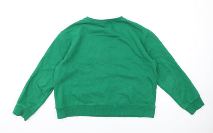 Sofie Schnoor Womens Green Polyester Pullover Sweatshirt Size L Pullover