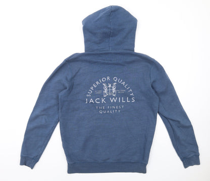 Mens UK Size XS Jack Wills Blue Pullover Hoodie