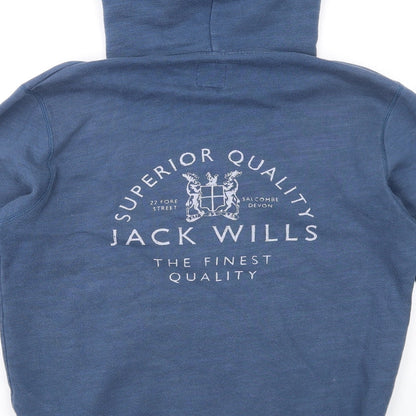 Mens UK Size XS Jack Wills Blue Pullover Hoodie