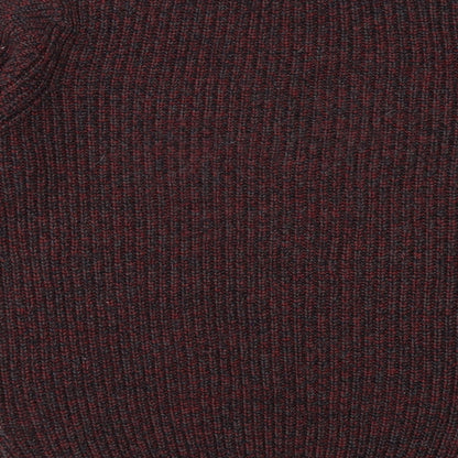 Avenue Mens Red Crew Neck Acrylic Pullover Jumper Size S Long Sleeve