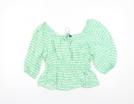 Womens UK Size 10 Marks and Spencer Green Basic Blouse