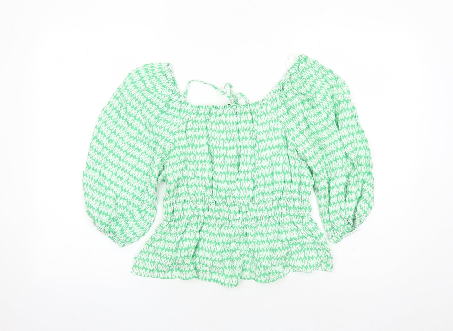 Womens UK Size 10 Marks and Spencer Green Basic Blouse