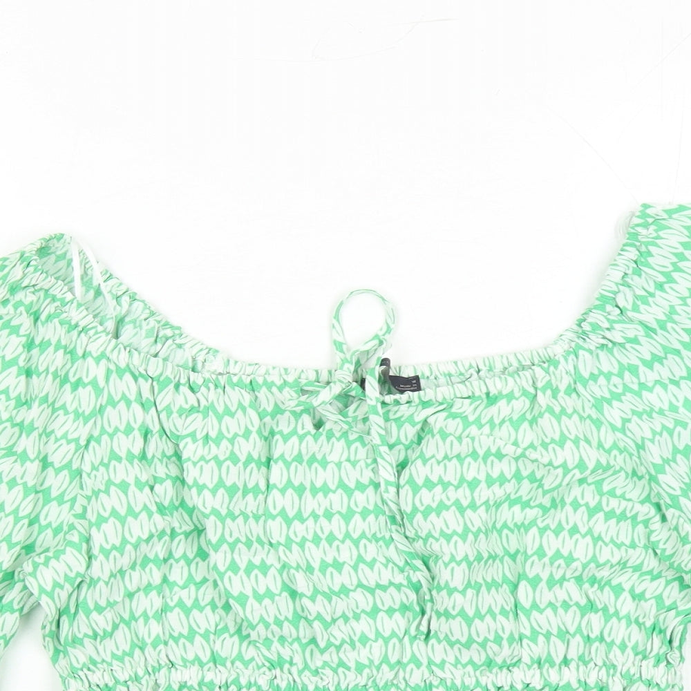 Womens UK Size 10 Marks and Spencer Green Basic Blouse