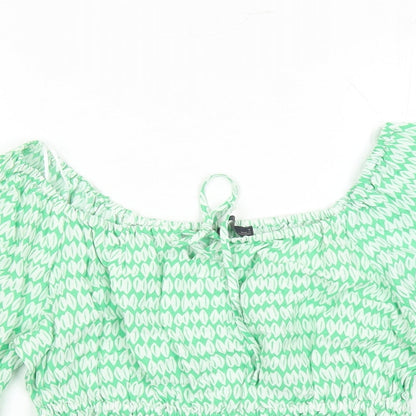 Womens UK Size 10 Marks and Spencer Green Basic Blouse