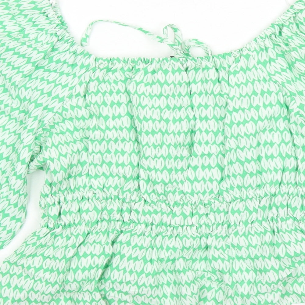 Womens UK Size 10 Marks and Spencer Green Basic Blouse