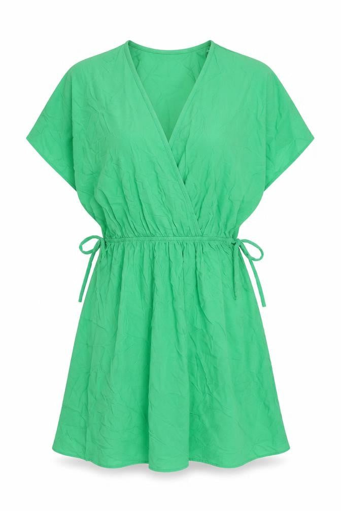 Marks and Spencer Womens Green Viscose A-Line Size 6 V-Neck Pullover