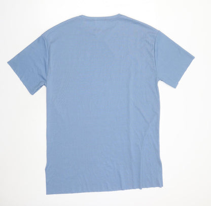 Nasty Gal Womens Blue Polyester T-Shirt Dress Size 16 Round Neck Pullover