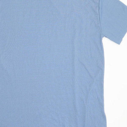 Nasty Gal Womens Blue Polyester T-Shirt Dress Size 16 Round Neck Pullover