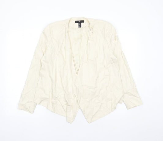 H&M Womens Ivory Jacket Size 12 - Shoulder Pads