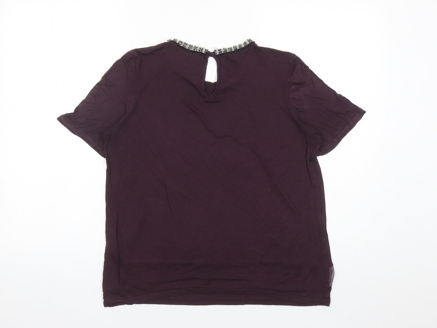Womens UK Size 12 NEXT Purple Basic T-Shirt