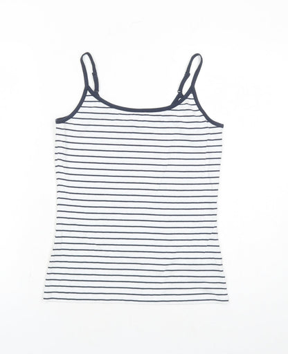 Womens UK Size 8 Marks and Spencer White Basic Tank